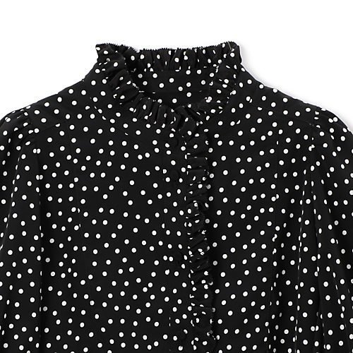 【ペールジュート/Pale Jute】のpolka dot half sleeve blouse 人気、トレンドファッション・服の通販 founy(ファニー) 　ファッション　Fashion　レディースファッション　Fashion for Women　トップス・カットソー　Cut & Sew Tops　ギャザー　Gathered, Ruffled　プリント　Print, Printed Pattern　ボトム　Bottoms, Lower Wear　半袖　Short Sleeve, Half Sleeve　定番　Standard, Basic Item　水玉　Polka Dot, Dot Pattern　洗える　Machine Washable　other-3|ID: prp329100004557906 ipo3291000000032662002
