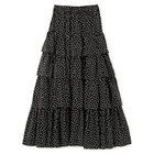 【ペールジュート/Pale Jute】のpolka dot tiered skirt black &#215; white|ID: prp329100004557910 ipo3291000000032219854