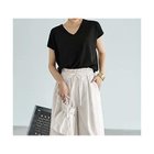 【スタイルデリ/STYLE DELI】のサラッと涼しい薄手なVネックニットトップス ブラック|ID: prp329100004557954 ipo3291000000032220481