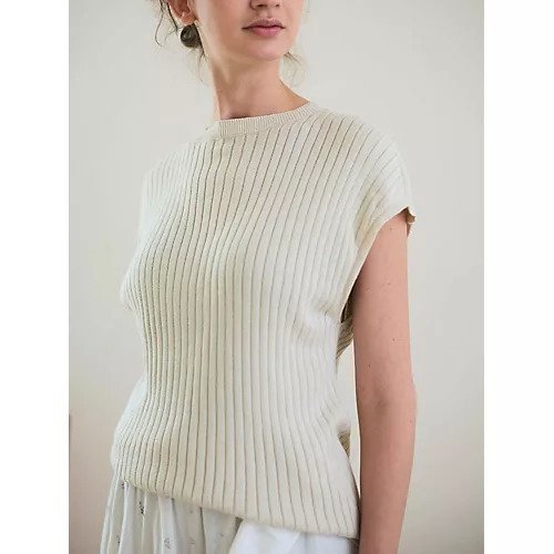 【ナナデコール/nanadecor】のコットンエアリーノースーブリブトップス インテリア・キッズ・メンズ・レディースファッション・服の通販 founy(ファニー) 　ファッション　Fashion　レディースファッション　WOMEN　トップス・カットソー　Tops/Tshirt　スリーブ　Sleeve　フレンチ　French　ボトム　Bottom　人気　Popularity　夏　Summer　定番　Standard　春　Spring　S/S・春夏　Ss・Spring/Summer　A/W・秋冬　Aw・Autumn/Winter・Fw・Fall-Winter　ライトグレー|ID: prp329100004559091 ipo3291000000032232475