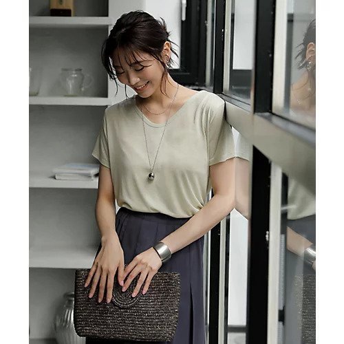【スタイルデリ/STYLE DELI】の少し透けるテロテロTシャツ 人気、トレンドファッション・服の通販 founy(ファニー) 　ファッション　Fashion　レディースファッション　WOMEN　トップス・カットソー　Tops/Tshirt　シャツ/ブラウス　Shirts/Blouses　ロング / Tシャツ　T-Shirts　イエロー　Yellow　インナー　Inner　エアリー　Airy　オレンジ　Orange　春　Spring　カットソー　Cut And Sew　カーディガン　Cardigan　キャミソール　Camisole　ストッキング　Stockings　タイツ　Tights　デコルテ　Decolletage　デニム　Denim　ネップ　Nep Yarn　長袖　Long Sleeve　ブルゾン　Blouson　ポケット　Pocket　防寒　Cold Protection　ルーズ　Loose　S/S・春夏　Ss・Spring/Summer　夏　Summer　 other-1|ID: prp329100004559092 ipo3291000000032232479