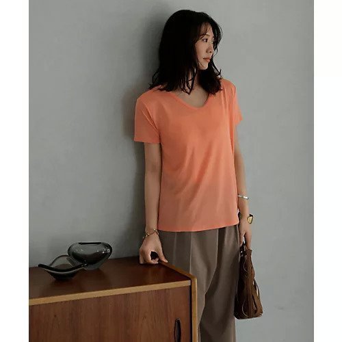 【スタイルデリ/STYLE DELI】の少し透けるテロテロTシャツ 人気、トレンドファッション・服の通販 founy(ファニー) 　ファッション　Fashion　レディースファッション　WOMEN　トップス・カットソー　Tops/Tshirt　シャツ/ブラウス　Shirts/Blouses　ロング / Tシャツ　T-Shirts　イエロー　Yellow　インナー　Inner　エアリー　Airy　オレンジ　Orange　春　Spring　カットソー　Cut And Sew　カーディガン　Cardigan　キャミソール　Camisole　ストッキング　Stockings　タイツ　Tights　デコルテ　Decolletage　デニム　Denim　ネップ　Nep Yarn　長袖　Long Sleeve　ブルゾン　Blouson　ポケット　Pocket　防寒　Cold Protection　ルーズ　Loose　S/S・春夏　Ss・Spring/Summer　夏　Summer　other-2|ID: prp329100004559092 ipo3291000000032232483