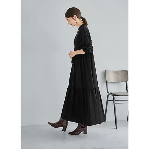 【スタイルデリ/STYLE DELI】の【LUXE】シボ生地ティアードワンピース 人気、トレンドファッション・服の通販 founy(ファニー) 　ファッション　Fashion　レディースファッション　WOMEN　ワンピース　Dress　イエロー　Yellow　インナー　Inner　春　Spring　カフス　Cuffs　ギャザー　Gather　クール　Cool　ショルダー　Shoulder　ジャケット　Jacket　スニーカー　Sneakers　スリット　Slit　ダメージ　Damage　チュニック　Tunic　ティアード　Tiered　ティアードワンピース　Tiered Dress　ドロップ　Drop　定番　Standard　パーカー　Hoodie　パール　Pearl　フロント　Front　ブルゾン　Blouson　ポケット　Pocket　リラックス　Relax　ロング　Long　冬　Winter　S/S・春夏　Ss・Spring/Summer　おすすめ　Recommend　夏　Summer　other-3|ID: prp329100004559104 ipo3291000000032232541