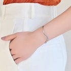 【フィービィー/phoebe】の【金属アレルギー対応】ウェーブラインメタルバングル/サージカルステンレス シルバー|ID: prp329100004559109 ipo3291000000033369542