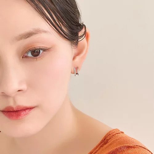 【フィービィー/phoebe】の【金属アレルギー対応】メタル ビジュー2ラインピアス シルバー/サージカルステンレス 人気、トレンドファッション・服の通販 founy(ファニー) 　ファッション　Fashion　レディースファッション　Fashion for Women　シルバー　Silver, Metallic Silver　スタイリッシュ　Stylish, Fashionable　ビジュー　Bijou, Jewel-like Accent　メタル　Metal, Metal Parts　other-2|ID: prp329100004559111 ipo3291000000033369582