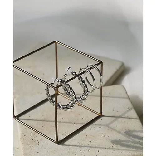 【コレカラ/collecala】の大きめツイストフープセットイヤリング インテリア・キッズ・メンズ・レディースファッション・服の通販 founy(ファニー) 　ファッション　Fashion　レディースファッション　Fashion for Women　ジュエリー　Jewelry　ファッションリング　Fashion Rings　イヤリング・フープ・ドロップタイプ　Hoop, Drop & Clip Earrings　イヤリング　Earrings　シリコン　Silicone, Silicone Material　シンプル　Simple, Minimal　ツイスト　Tweed, Tweed Fabric　フープ　Hoop, Hoop Earrings　片耳　One-Ear, Single Earring　シルバー|ID: prp329100004560517 ipo3291000000034397482