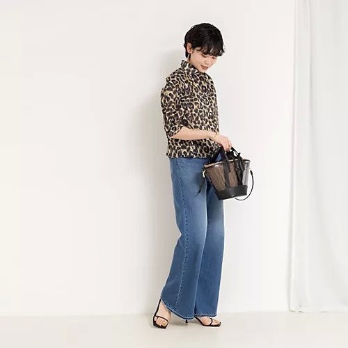 【ノーリーズ/NOLLEY'S】の《セットアップ対応》レオパードハーフスリーブシャツ 人気、トレンドファッション・服の通販 founy(ファニー) 　ファッション　Fashion　レディースファッション　Fashion for Women　トップス・カットソー　Cut & Sew Tops　シャツ・ブラウス・オフィスカジュアル　Elegant Blouses & Button-Ups　2025年　2025　2025春夏・S/S　Spring/Summer 2025 SS25　おすすめ　Recommended / Our Picks　シンプル　Simple, Minimal　スリーブ　Sleeve, Long Sleeve / Short Sleeve　セットアップ　Set-Up, Coordinated Outfit　デニム　Denim, Jeans Material　ハーフ　Half, Half-Length　レオパード　Leopard, Animal Print　夏　Summer　other-3|ID: prp329100004562160 ipo3291000000032287641