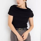 【ノーリーズソフィー/NOLLEY'S sophi】の【WEB限定カラーあり】《手洗い可能》シアーオフショルプルオーバーニット ブラック|ID: prp329100004562162 ipo3291000000032524710