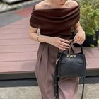 【ノーリーズソフィー/NOLLEY'S sophi】の【WEB限定カラーあり】《手洗い可能》シアーオフショルプルオーバーニット ブラウン|ID: prp329100004562162 ipo3291000000032746343