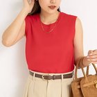 【ノーリーズソフィー/NOLLEY'S sophi】の《アンサンブル対応/手洗い可能》マルチファンクション総針ノースリーブプルオーバーニット レッド|ID: prp329100004562163 ipo3291000000032549169