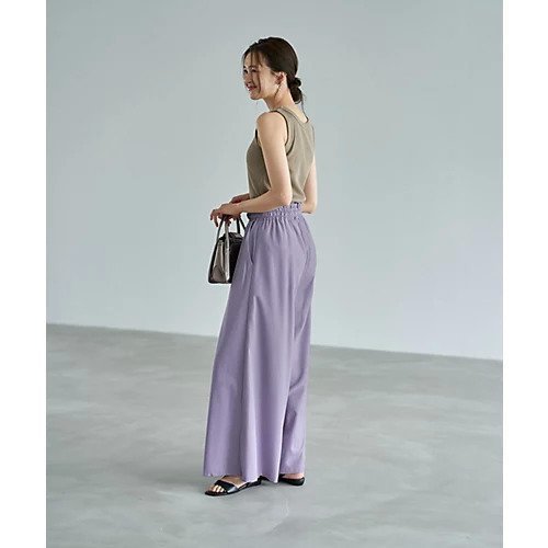 【スタイルデリ/STYLE DELI】の【LUXE】麻混リゾートドレープワイドパンツ 人気、トレンドファッション・服の通販 founy(ファニー) 　ファッション　Fashion　レディースファッション　WOMEN　パンツ　Pants　イエロー　Yellow　カットソー　Cut And Sew　カーディガン　Cardigan　ギャザー　Gather　クール　Cool　サマー　Summer　シューズ　Shoes　ジャケット　Jacket　スニーカー　Sneakers　パープル　Purple　フォルム　Form　ベスト　Vest　ポケット　Pocket　リゾート　Resort　リボン　Ribbon　リラックス　Relax　ループ　Loop　ワイド　Wide　夏　Summer　エレガント 上品　Elegant　other-3|ID: prp329100004562170 ipo3291000000032258165