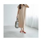 【スタイルデリ/STYLE DELI】の落ち感の良いサーマル編み調Vネックニットワンピース サンドベージュ|ID:prp329100004562177