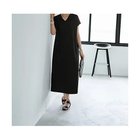 【スタイルデリ/STYLE DELI】の落ち感の良いサーマル編み調Vネックニットワンピース ブラック|ID:prp329100004562177