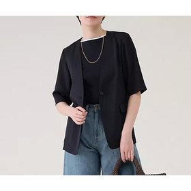 【マルティニーク/martinique】 ハーフスリーブジャケット(セットアップ可)人気、トレンドファッション・服の通販 founy(ファニー) ファッション Fashion レディースファッション WOMEN アウター Coat Outerwear ジャケット Jackets おすすめ Recommend セットアップ Set Up ドレープ Drape リラックス Relax 半袖 Short Sleeve |ID:prp329100004562186