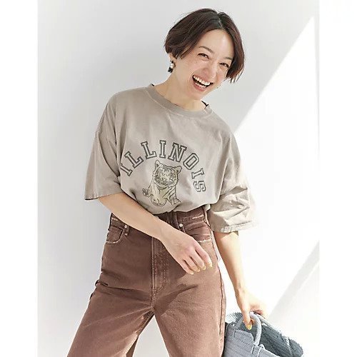 【レミレリーフ/REMI RELIEF】の【HPS別注】HARD SP加工20/-天竺BIGサイズT(ILLINOIS) 人気、トレンドファッション・服の通販 founy(ファニー) 　ファッション　Fashion　レディースファッション　Fashion for Women　ヴィンテージ　Vintage Style　洗える　Machine Washable　グラフィック　Graphic, Graphic Design　スペシャル　Special, Limited Edition　ダメージ　Distressed, Destroyed　猫　Cat, Kitty　プリント　Print, Printed Pattern　別注　Limited Edition, Custom Order　マニッシュ　Mannish, Boyish　モチーフ　Motif, Design Theme　おすすめ　Recommended / Our Picks　other-2|ID: prp329100004563530 ipo3291000000035594454