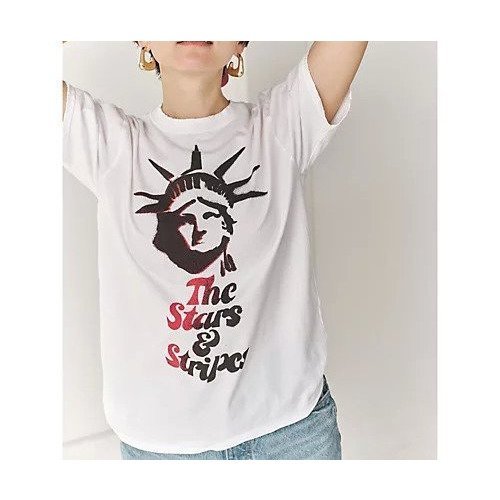 【クチュールドアダム/COUTURE D'ADAM】のVintage T-Shirt / The Stars & Stripes Photo 人気、トレンドファッション・服の通販 founy(ファニー) 　ファッション　Fashion　レディースファッション　WOMEN　トップス・カットソー　Tops/Tshirt　シャツ/ブラウス　Shirts/Blouses　ロング / Tシャツ　T-Shirts　ヴィンテージ　Vintage　洗える　Washable　コレクション　Collection　デニム　Denim　バランス　Balance　プリント　Print　2025年　2025　other-3|ID: prp329100004563532 ipo3291000000032271564