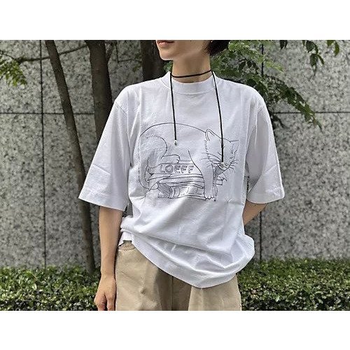【ロエフ/LOEFF】のLFU SLEEPING CAT T 人気、トレンドファッション・服の通販 founy(ファニー) 　ファッション　Fashion　レディースファッション　Fashion for Women　グラフィック　Graphic, Graphic Design　シンプル　Simple, Minimal　ドレープ　Drape, Draping Fabric　ネコ　Cat, Feline Motif　プリント　Print, Printed Pattern　モチーフ　Motif, Design Theme　エレガント 上品　Elegant　洗える　Machine Washable　猫　Cat, Kitty　other-2|ID: prp329100004563534 ipo3291000000032587556