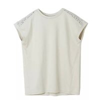 【イーバイエクラ/E by eclat】の【前後2WAY】レース切り替えフレンチスリーブT 人気、トレンドファッション・服の通販 founy(ファニー) ファッション Fashion レディースファッション WOMEN ジャカード Jacquard スリーブ Sleeve フレンチ French モチーフ Motif リーフ Leaf レース Race 夏 Summer 洗える Washable |ID:prp329100004563537