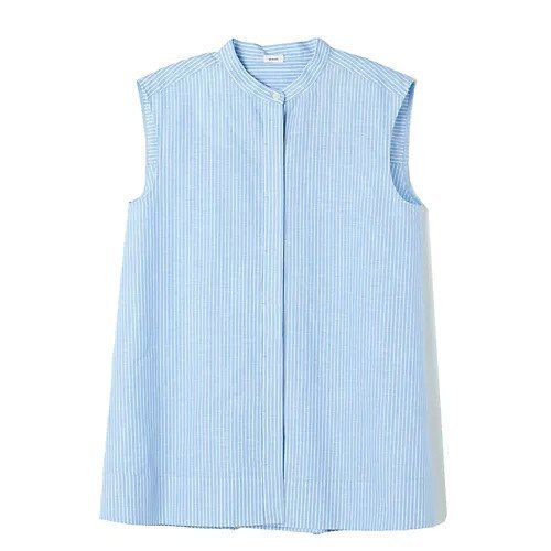 【ドロウェル/drawell】のノースリーブバックフレアシャツ インテリア・キッズ・メンズ・レディースファッション・服の通販 founy(ファニー) https://founy.com/ ファッション Fashion レディースファッション Fashion for Women トップス・カットソー Cut & Sew Tops キャミソール&ノースリーブ Camisoles & Sleeveless Tops シャツ・ブラウス・オフィスカジュアル Elegant Blouses & Button-Ups バッグ Bags ショルダー Shoulder, Shoulder Strap ストライプ Stripe, Striped Pattern ノースリーブ Sleeveless, No-Sleeve フレア Flare, Flared リネン Linen, Linen Fabric 定番 Standard, Basic Item 洗える Machine Washable |ID: prp329100004563540 ipo3291000000032271627