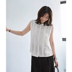 【スタイルデリ/STYLE DELI】 麻混立ち襟ノースリタックブラウス人気、トレンドファッション・服の通販 founy(ファニー) ファッション Fashion レディースファッション WOMEN トップス・カットソー Tops/Tshirt シャツ/ブラウス Shirts/Blouses イエロー Yellow インナー Inner カーディガン Cardigan キャミソール Camisole サロペット Overalls シンプル Simple ジャケット Jacket スタンド Stand ストレート Straight スリット Slit ノースリーブ No Sleeve 夏 Summer |ID:prp329100004563543