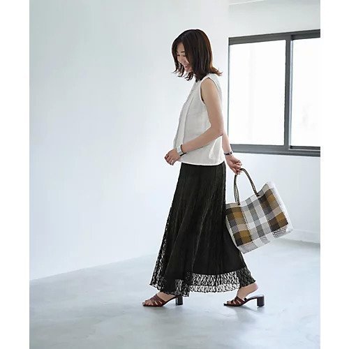 【スタイルデリ/STYLE DELI】の麻混立ち襟ノースリタックブラウス 人気、トレンドファッション・服の通販 founy(ファニー) 　ファッション　Fashion　レディースファッション　WOMEN　トップス・カットソー　Tops/Tshirt　シャツ/ブラウス　Shirts/Blouses　イエロー　Yellow　インナー　Inner　カーディガン　Cardigan　キャミソール　Camisole　サロペット　Overalls　シンプル　Simple　ジャケット　Jacket　スタンド　Stand　ストレート　Straight　スリット　Slit　ノースリーブ　No Sleeve　夏　Summer　other-3|ID: prp329100004563543 ipo3291000000032271649