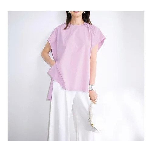 【エクラ/eclat】の【別注】ブロードブラウス 人気、トレンドファッション・服の通販 founy(ファニー) 　ファッション　Fashion　レディースファッション　WOMEN　トップス・カットソー　Tops/Tshirt　シャツ/ブラウス　Shirts/Blouses　ストレッチ　Stretch　スリット　Slit　フォルム　Form　ブロード　Broad　リラックス　Relax　人気　Popularity　別注　Special Order　洗える　Washable　other-2|ID: prp329100004563553 ipo3291000000032271710
