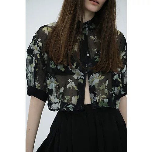 【クラネ/CLANE】のSHEER FLOWER SHORT SLEEVE SHIRT 人気、トレンドファッション・服の通販 founy(ファニー) 　ファッション　Fashion　レディースファッション　WOMEN　トップス・カットソー　Tops/Tshirt　シャツ/ブラウス　Shirts/Blouses　2025年　2025　2025春夏・S/S　Ss,Spring/Summer,2025　おすすめ　Recommend　オケージョン　Occasion　コンパクト　Compact　シアー　Sheer　ショルダー　Shoulder　ドロップ　Drop　プリント　Print　other-2|ID: prp329100004563555 ipo3291000000032271722
