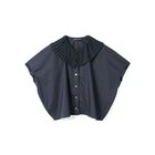 【ミズイロ インド/mizuiro ind】のプリーツカラーシャツ ネイビー|ID: prp329100004563559 ipo3291000000032271748