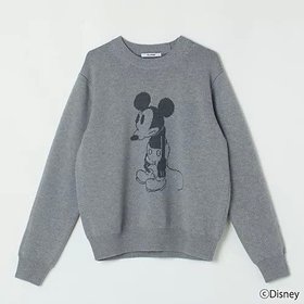 【スローン/SLOANE】 10G ダブルジャカード編み エクストラファインメリノウール MICKEY MOUSE/クルーネック人気、トレンドファッション・服の通販 founy(ファニー) ファッション Fashion レディースファッション WOMEN ジャカード Jacquard スウェット Sweat ダブル Double ハンド Hand パール Pearl フリル Frills ベーシック Basic エレガント 上品 Elegant |ID:prp329100004563571