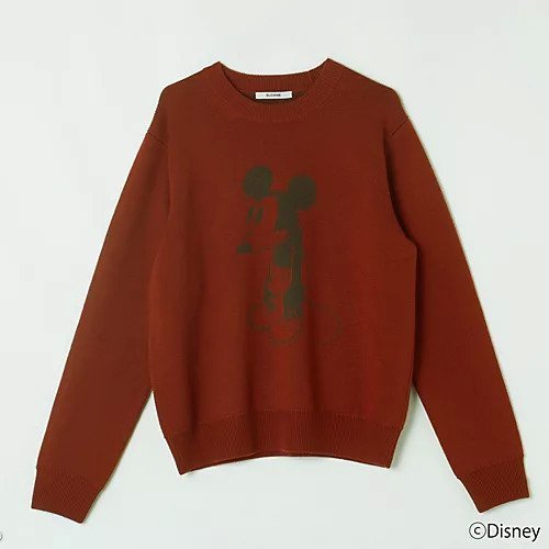 【スローン/SLOANE】の10G ダブルジャカード編み エクストラファインメリノウール MICKEY MOUSE/クルーネック インテリア・キッズ・メンズ・レディースファッション・服の通販 founy(ファニー) 　ファッション　Fashion　レディースファッション　WOMEN　ジャカード　Jacquard　スウェット　Sweat　ダブル　Double　ハンド　Hand　パール　Pearl　フリル　Frills　ベーシック　Basic　エレガント 上品　Elegant　テラコッタ|ID: prp329100004563571 ipo3291000000032271848