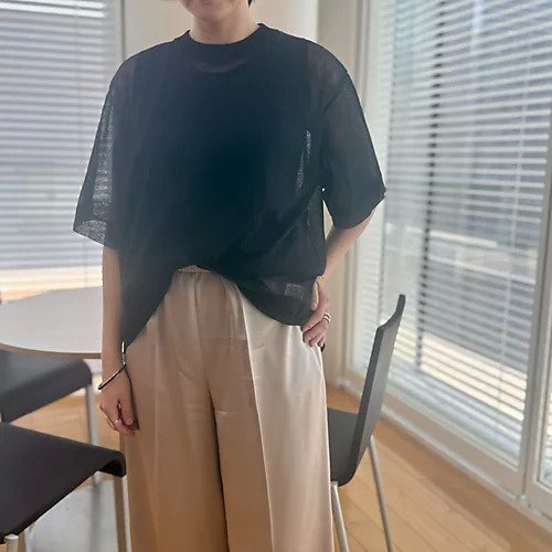 【アルジット/ARGIET】のシアーニットプルオーバー 人気、トレンドファッション・服の通販 founy(ファニー) 　ファッション　Fashion　レディースファッション　Fashion for Women　トップス・カットソー　Cut & Sew Tops　ニット　Knit Tops & Sweaters　カジュアルプルオーバー・ニットトップス　Pullovers & Knit Tops / Casual Pullovers　ボックス　Boxy, Box Shape　リュクス　Luxury, Elegant, High-End, Chic　夏　Summer　洗える　Machine Washable　other-3|ID: prp329100004563576 ipo3291000000035915496