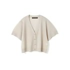 【ミズイロ インド/mizuiro ind】のVネックショートカーディガン サンドベージュ|ID: prp329100004563578 ipo3291000000032271892