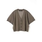 【ミズイロ インド/mizuiro ind】のVネックショートカーディガン グレー|ID: prp329100004563578 ipo3291000000032271894