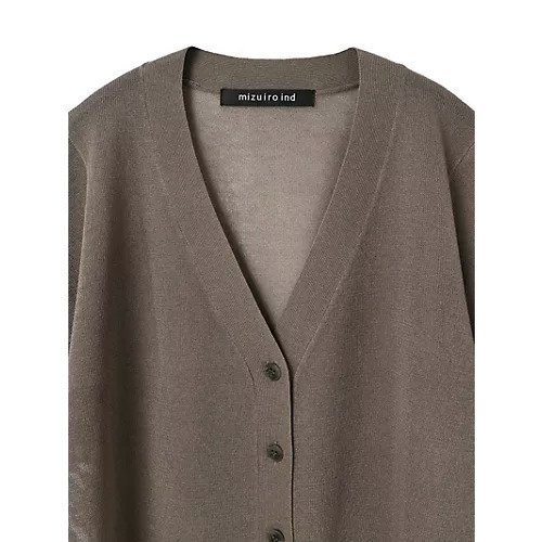 【ミズイロ インド/mizuiro ind】のVネックショートカーディガン 人気、トレンドファッション・服の通販 founy(ファニー) 　ファッション　Fashion　レディースファッション　Fashion for Women　トップス・カットソー　Cut & Sew Tops　カーディガン・羽織り　Layered Style Cardigans　Vネックトップス　V-Neck Tops / V-Cut Neckline Shirts　シアー　Sheer, See-Through　シンプル　Simple, Minimal　人気　Popular, Best Seller　今季　This Season, Current Season　夏　Summer　other-3|ID: prp329100004563578 ipo3291000000032271898