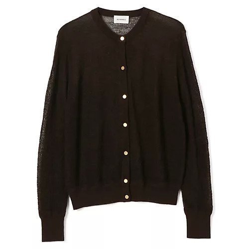 【アダワス/ADAWAS】のSEMI-SHEER CARDIGAN インテリア・キッズ・メンズ・レディースファッション・服の通販 founy(ファニー) 　ファッション　Fashion　レディースファッション　Fashion for Women　トップス・カットソー　Cut & Sew Tops　カーディガン・羽織り　Layered Style Cardigans　カーディガン　Cardigan, Knitwear　別注　Limited Edition, Custom Order　夏　Summer　洗える　Machine Washable　SEPIA|ID: prp329100004563584 ipo3291000000036330665