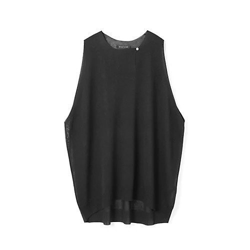 【ミズイロ インド/mizuiro ind】のクルーネックワイドベスト インテリア・キッズ・メンズ・レディースファッション・服の通販 founy(ファニー) 　ファッション　Fashion　レディースファッション　Ladies' Fashion Online　アウター　Coat Outerwear　トップス・カットソー　Tops/Tshirt　ベスト/ジレ　Gilets/Vests　シアー　Sheer　ノースリーブ　No Sleeve　ベスト　Vest　人気　Popularity　今季　This Season　夏　Summer　ブラック|ID: prp329100004563592 ipo3291000000032271981