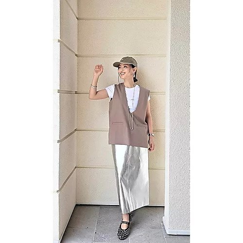 【イーバイエクラ/E by eclat】のジレ風ノースリーブ 人気、トレンドファッション・服の通販 founy(ファニー) 　ファッション　Fashion　レディースファッション　Fashion for Women　アウター　Coat / Outerwear Collection　トップス・カットソー　Cut & Sew Tops　キャミソール&ノースリーブ　Camisoles & Sleeveless Tops　ベスト&ジレ / 重ね着スタイル　Vests & Gilets　エレガント 上品　Elegant　シンプル　Simple, Minimal　ジャケット　Jacket, Outerwear　ノースリーブ　Sleeveless, No-Sleeve　マニッシュ　Mannish, Boyish　洗える　Machine Washable　other-3|ID: prp329100004563594 ipo3291000000032487159