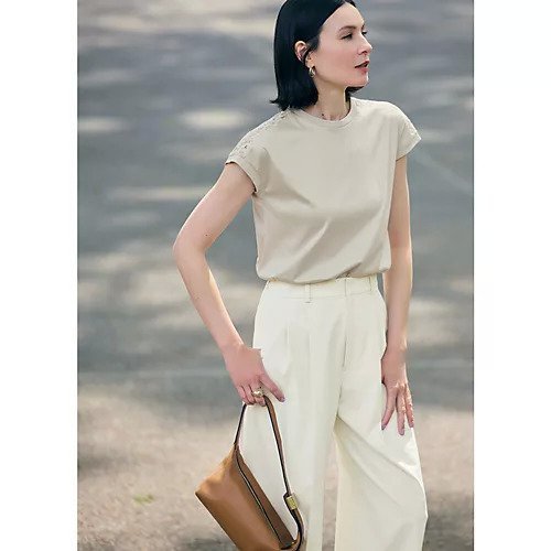 【イーバイエクラ/E by eclat】の高機能ドライタッチタックパンツ 人気、トレンドファッション・服の通販 founy(ファニー) 　ファッション　Fashion　レディースファッション　WOMEN　パンツ　Pants　センター　Center　ワイド　Wide　吸水　Water Absorption　洗える　Washable　other-2|ID: prp329100004563610 ipo3291000000032272115