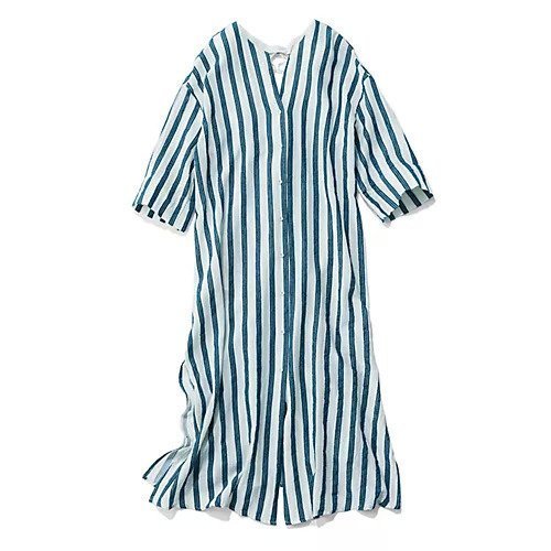 【デボーションツウィンズ/Devotion TWINS】のストライプワンピース 人気、トレンドファッション・服の通販 founy(ファニー) 　ファッション　Fashion　レディースファッション　WOMEN　ワンピース　Dress　ストライプ　Stripe　スリット　Slit　チェック　Check　ドローコード　Draw Cord　フロント　Front　リゾート　Resort　夏　Summer　洗える　Washable　other-2|ID: prp329100004563615 ipo3291000000032272158