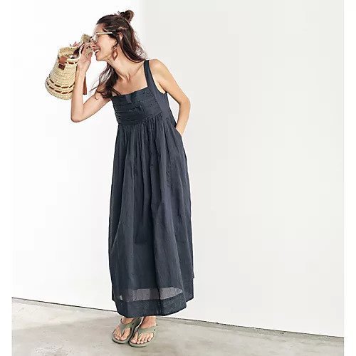 【ヌキテパ/NE QUITTEZ PAS】の【ブレンダさん別注】COTTON ORGANZA SLEEVELESS DRESS 人気、トレンドファッション・服の通販 founy(ファニー) 　ファッション　Fashion　レディースファッション　Fashion for Women　トップス・カットソー　Cut & Sew Tops　ワンピース　Dresses　フォーマル・パーティードレス・結婚式用ドレス　Elegant & Casual Dresses　エスニック　Ethnic Style　エレガント 上品　Elegant　オリエンタル　Oriental Pattern　オーガンジー　Organza Fabric　洗える　Machine Washable　シューズ　Shoes, Footwear　シンプル　Simple, Minimal　タンク　Tank Top, Sleeveless Top　フラット　Flat, Flat Shoes　ポケット　Pocket, Pocket Detail　別注　Limited Edition, Custom Order　リゾート　Resort, Vacation Style　other-3|ID: prp329100004563631 ipo3291000000033640538
