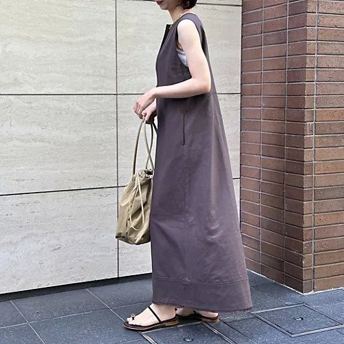 【プルミエ アロンディスモン/1er Arrondissement】の【Marisol別注】コットンリネンワンピース 人気、トレンドファッション・服の通販 founy(ファニー) 　ファッション　Fashion　レディースファッション　WOMEN　ワンピース　Dress　シンプル　Simple　スリット　Slit　ノースリーブ　No Sleeve　マキシ　Maxi　リネン　Linen　ワーク　Work　別注　Special Order　洗える　Washable　other-3|ID: prp329100004563633 ipo3291000000032272278
