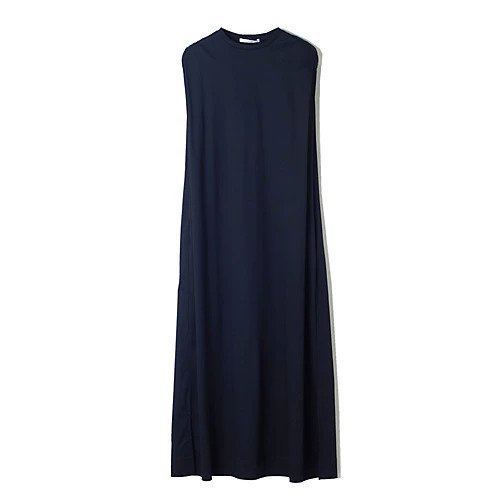【エクラ/eclat】の【別注】接触冷感ワンピース インテリア・キッズ・メンズ・レディースファッション・服の通販 founy(ファニー) 　ファッション　Fashion　レディースファッション　Fashion for Women　ワンピース　Dresses　なめらか　Smooth, Silky Texture　スリット　Slit, Slit Detail　ロング　Long, Long-Length　別注　Limited Edition, Custom Order　夏　Summer　洗える　Machine Washable　ネイビー|ID: prp329100004563638 ipo3291000000033429830