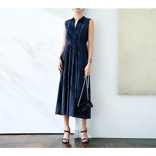 【ヌキテパ/NE QUITTEZ PAS】のエンブロイダリーワンピース 人気、トレンドファッション・服の通販 founy(ファニー) 　ファッション　Fashion　レディースファッション　Fashion for Women　ワンピース　Dresses　サマー　Summer, Summer Style　ストライプ　Stripe, Striped Pattern　タッセル　Tassel, Fringe　ドレス　Dress, One-Piece　ノースリーブ　Sleeveless, No-Sleeve　モダン　Modern, Contemporary　モチーフ　Motif, Design Theme　リボン　Ribbon, Bow　リュクス　Luxury, Elegant, High-End, Chic　エレガント 上品　Elegant　洗える　Machine Washable　other-3|ID: prp329100004563640 ipo3291000000033640418