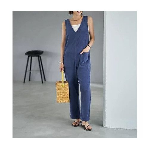 【スタイルデリ/STYLE DELI】のパイル地リラックスサマーサロペット インテリア・キッズ・メンズ・レディースファッション・服の通販 founy(ファニー) 　ファッション　Fashion　レディースファッション　WOMEN　ワンピース　Dress　サロペット　Salopette　インナー　Inner　カットソー　Cut And Sew　カーディガン　Cardigan　サロペット　Overalls　ジャケット　Jacket　ストレッチ　Stretch　タオル　Towel　タンク　Tank　チューブ　Tube　デニム　Denim　なめらか　Smooth　ハンカチ　Handkerchief　バランス　Balance　フロント　Front　ポケット　Pocket　半袖　Short Sleeve　ヨガ　Yoga　夏　Summer　旅行　Travel　エレガント 上品　Elegant　ライトネイビー|ID: prp329100004563644 ipo3291000000032272346