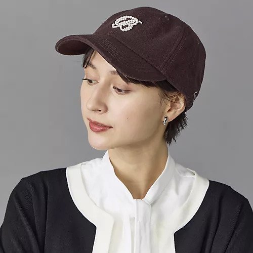 【マディソンブルー/MADISONBLUE】のCAP PEARL BEADS インテリア・キッズ・メンズ・レディースファッション・服の通販 founy(ファニー) 　ファッション　Fashion　レディースファッション　WOMEN　キャップ　Cap　フィット　Fit　ヘリンボーン　Herringbone　A/W・秋冬　Aw・Autumn/Winter・Fw・Fall-Winter　BROWN|ID: prp329100004563665 ipo3291000000032272573