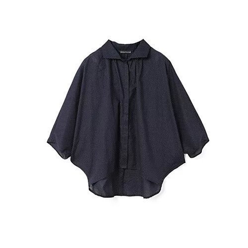 【ミズイロ インド/mizuiro ind】のドットギャザードルマンシャツ インテリア・キッズ・メンズ・レディースファッション・服の通販 founy(ファニー) 　ファッション　Fashion　レディースファッション　WOMEN　トップス・カットソー　Tops/Tshirt　シャツ/ブラウス　Shirts/Blouses　ドット　Dot　ベーシック　Basic　エレガント 上品　Elegant　人気　Popularity　ネイビー|ID: prp329100004565340 ipo3291000000032286463