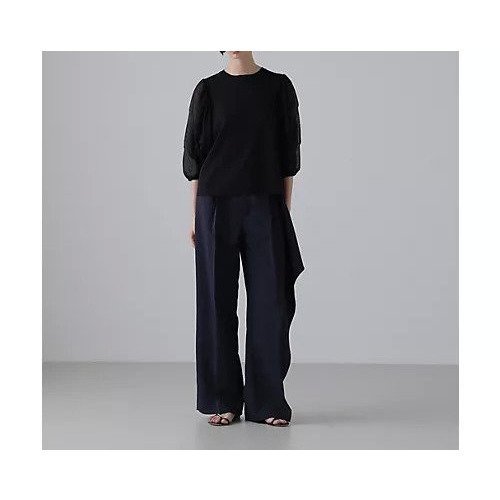 【アドーア/ADORE】のホロウツイルパンツ 人気、トレンドファッション・服の通販 founy(ファニー) 　ファッション　Fashion　レディースファッション　Fashion for Women　パンツ　Pants & Trousers　おすすめ　Recommended / Our Picks　アシンメトリー　Asymmetrical Style　スタンダード　Standard, Basic　ツイル　Twist, Twisted Detail　フィット　Fit, Slim Fit　フェミニン　Feminine, Girly　ラッフル　Ruffle, Frill　ビジネス 仕事 通勤　Business / Work / Commuting　other-3|ID: prp329100004565358 ipo3291000000033035069