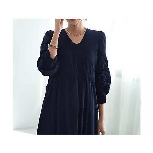 【スタイルデリ/STYLE DELI】の【LUXE】楊柳ギャザーワンピース 人気、トレンドファッション・服の通販 founy(ファニー) 　ファッション　Fashion　レディースファッション　Fashion for Women　ワンピース　Dresses　イエロー　Yellow　ギャザー　Gathered, Ruffled　切替　Switching, Contrast Panel　スニーカー　Sneakers, Trainers　ダメージ　Distressed, Destroyed　ティアード　Tiered, Tiered Style　人気　Popular, Best Seller　ハイネック　High Neck, Mock Neck　バランス　Balance, Style Balance　フレア　Flare, Flared　リボン　Ribbon, Bow　リラックス　Relax, Relaxed Fit　おすすめ　Recommended / Our Picks　夏　Summer　other-3|ID: prp329100004565360 ipo3291000000032286676