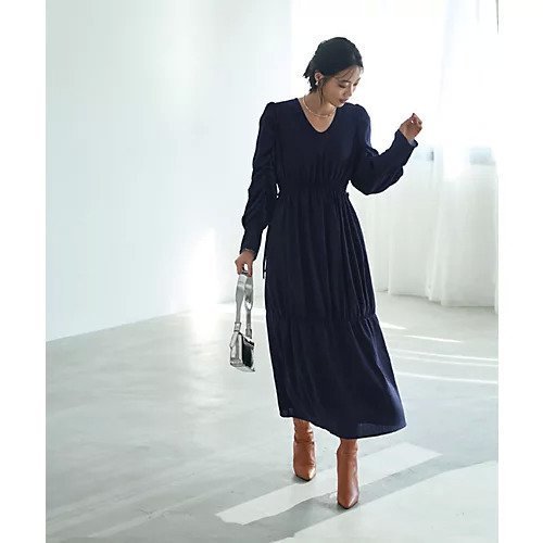 【スタイルデリ/STYLE DELI】の【LUXE】楊柳ギャザーワンピース 人気、トレンドファッション・服の通販 founy(ファニー) 　ファッション　Fashion　レディースファッション　Fashion for Women　ワンピース　Dresses　イエロー　Yellow　ギャザー　Gathered, Ruffled　切替　Switching, Contrast Panel　スニーカー　Sneakers, Trainers　ダメージ　Distressed, Destroyed　ティアード　Tiered, Tiered Style　人気　Popular, Best Seller　ハイネック　High Neck, Mock Neck　バランス　Balance, Style Balance　フレア　Flare, Flared　リボン　Ribbon, Bow　リラックス　Relax, Relaxed Fit　おすすめ　Recommended / Our Picks　夏　Summer　other-2|ID: prp329100004565360 ipo3291000000034254727