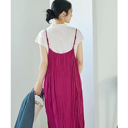 【スタイルデリ/STYLE DELI】のランダムプリーツロングキャミワンピース 人気、トレンドファッション・服の通販 founy(ファニー) 　ファッション　Fashion　レディースファッション　Fashion for Women　ワンピース　Dresses　キャミソールワンピース　Camisole Dresses　インナー　Innerwear　春　Spring　秋　Autumn　キャミ　Camisole, Cami Top　今季　This Season, Current Season　ジャケット　Jacket, Outerwear　スリット　Slit, Slit Detail　長袖　Long Sleeve, Full Sleeve　プリーツ　Pleats, Pleated　ペチコート　Petticoat, Underskirt　ポケット　Pocket, Pocket Detail　リゾート　Resort, Vacation Style　ループ　Loop, Loop Knit　冬　Winter / This Winter　S/S・春夏　SS, Spring/Summer, Warm Season　夏　Summer　エレガント 上品　Elegant　ビジネス 仕事 通勤　Business / Work / Commuting　other-2|ID: prp329100004565367 ipo3291000000032286718